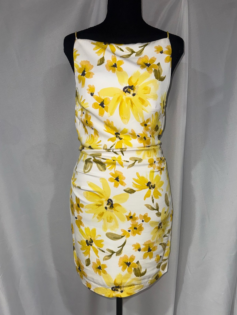 Bec & Bridge Yellow Floral Slip Mini on White